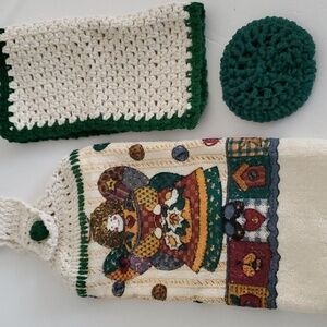 Three Piece Crochet Kitchen Set